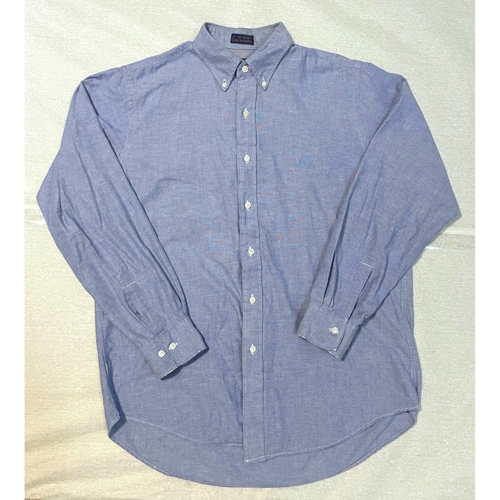 Vintage Chaps Ralph Lauren Blue Mens Long Sleeve Dress Shirt 16 34/35(M)